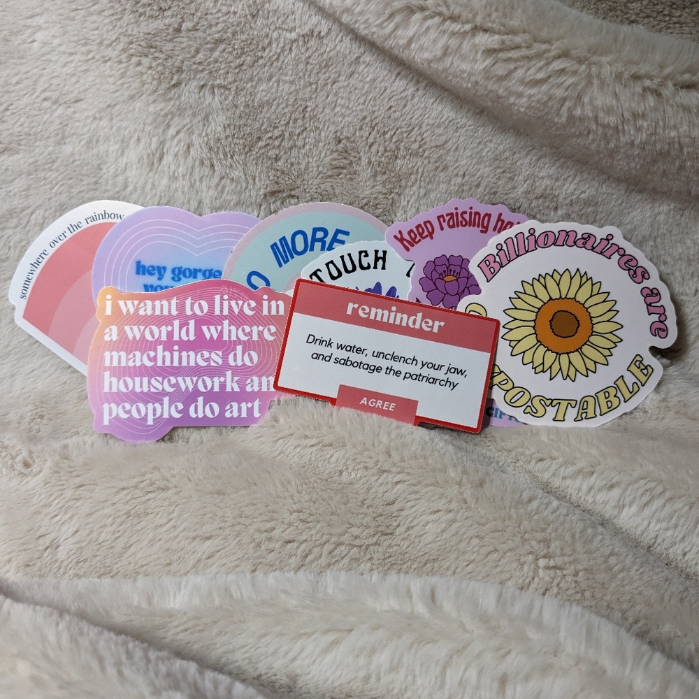 7 feminist stickers please see individual pictures!